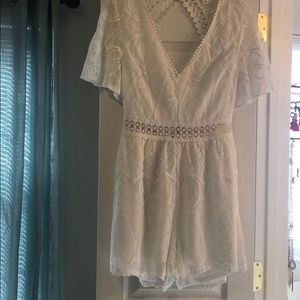 Beautiful White Lace Romper